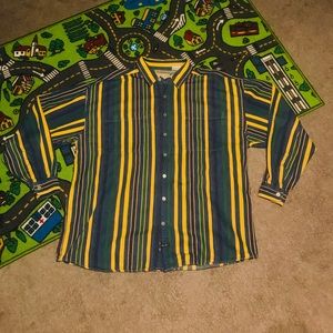 VTG Arizona Jean co stripped button up men’s XL